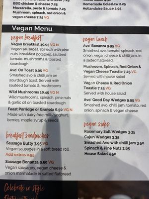 Updated menu  at Feast at Bawtry in Bawtry