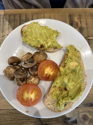 Avo on toast  at Feast at Bawtry in Bawtry