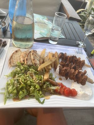 Vegan souvlaki   at B.E.D Bar in Corfu