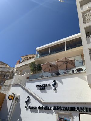 And the beach front - amazing views over the sea from that upper dining area   at Casa Del Mar in Albufeira