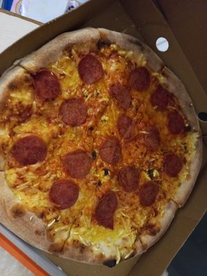 Vegan pepperoni at Fireaway in Selsdon