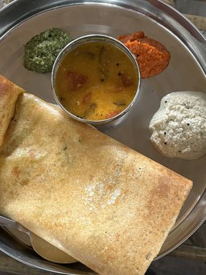 masala dosa  at Anna's Mess in Rishikesh