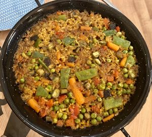 Vegan paella 🥘   at El Miau De Fucar in Madrid