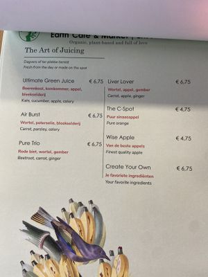Drinks menu Jan 2024  at Earth Cafe - Maybe closed in Enschede