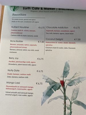 Drinks menu Jan 2024  at Earth Cafe - Maybe closed in Enschede