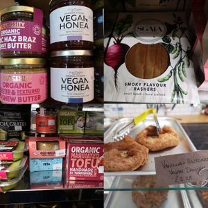 A good selection of vegan items. at Penge General Store in South East London