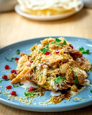 Samosa Chaat (Available option Vegetarian, Chicken & Beef) at Dilli Delight in Bathurst
