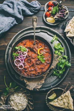 (Vegan) Red kidney beans cooked in tomato gravy with blend of house spices. at Dilli Delight in Bathurst