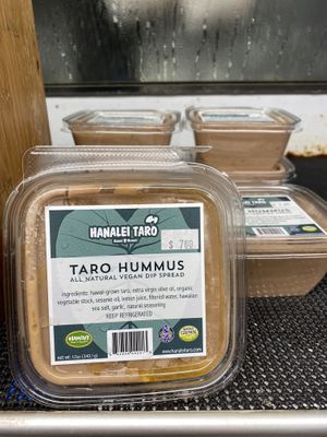 Local taro hummus at Kukuiula Market and Juice Bar in Koloa