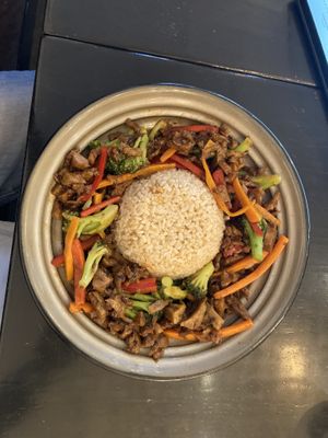 Seitan stir fry  at Vegan Vibes Cafe & Juice Bar in Philadelphia