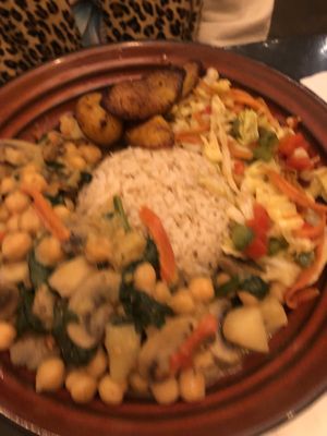 Chickpea curry bowl #Veganuary at Vegan Vibes Cafe & Juice Bar in Philadelphia