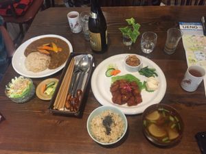 vegan platter at Nezu no ya in Tokyo