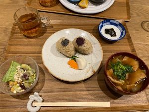 Onigiri set  at Nezu no ya in Tokyo