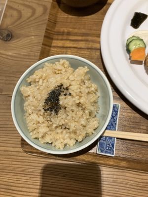 rice (extra bud size for 150 yen extra)  at Nezu no ya in Tokyo