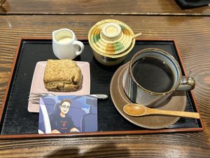 Dessert and drink set   at Nezu no ya in Tokyo