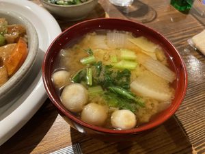 Soup with fú  at Nezu no ya in Tokyo