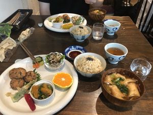 Dinner set at Nezu no ya in Tokyo