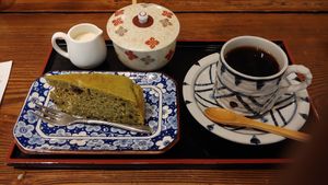 Dessert set at Nezu no ya in Tokyo