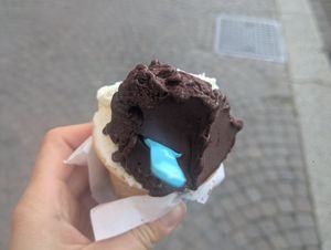 Dark chocolate and coconut at Gelateria La Scintilla in Rimini