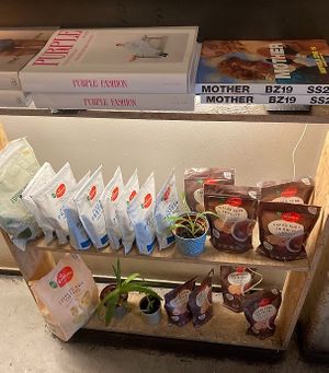 They have some vegan and sometimes gluten free items at Magasand Retiro in Madrid