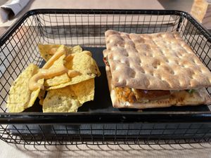 Hot Vegas vegan sandwich   at Magasand Retiro in Madrid