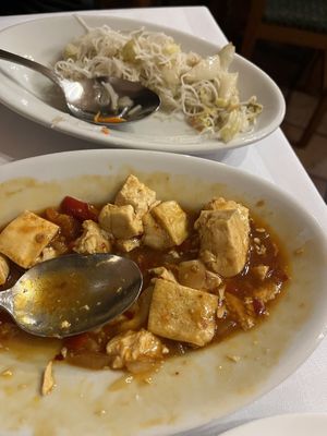 Spicy tofu and veggies with rice noodles  at Ristorante Shanghai da Liu in Siena