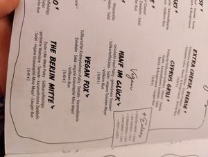 Menu at Burgerheart in Karlsruhe