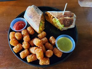 Breakfast burrito with tots at Maria Cruz Cuisine in Mcallen
