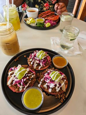 Sopes and morning grind coffee at Maria Cruz Cuisine in Mcallen