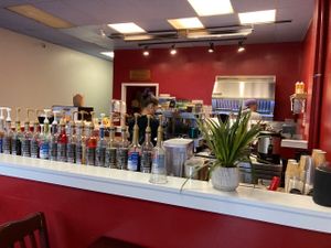 Kitchen and counter  at Little Grandma's Kitchen in Kirkland