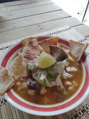 Vegan pozole sundays at Burbuja para Conejos in Tulum