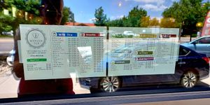 Window menu at Wonder Tea in Fort Collins