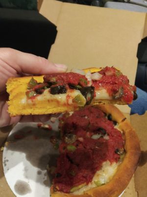 Side view at Gino's East - South Loop in Chicago