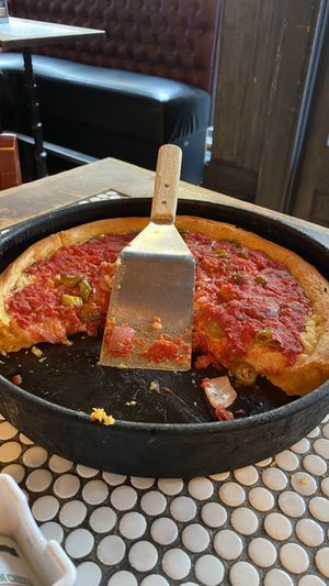12” with vegan cheesee  at Gino's East - South Loop in Chicago