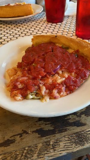 Vegan cheese  at Gino's East - South Loop in Chicago