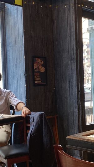 Advertising their vegann  at Gino's East - South Loop in Chicago