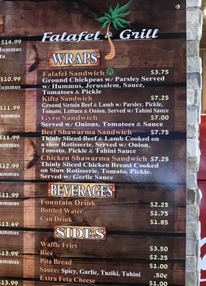 $3.75 falafel  at Falafel & Grill - Milwaukee in Chicago