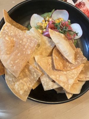 Vegan street corn avocado dip  at Earls Kitchen + Bar in Toronto