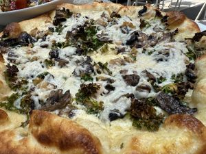 Kale Mushroom Pizza!!! amazing  at Earls Kitchen + Bar in Toronto