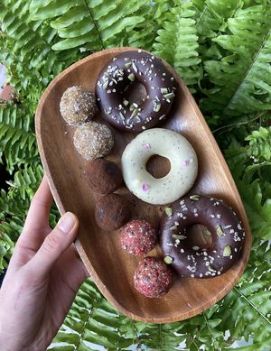 Donuts and power balls  at True Roots in Barcelona