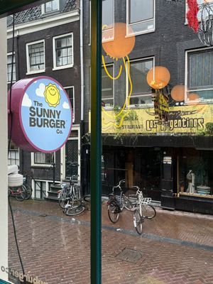From inside out  at The Sunny Burger Co. in Amsterdam