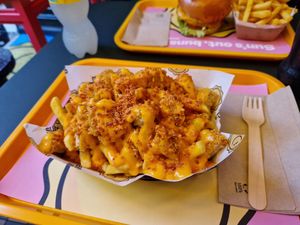 Chick'n Cheese & Bacon Fries at The Sunny Burger Co. in Amsterdam