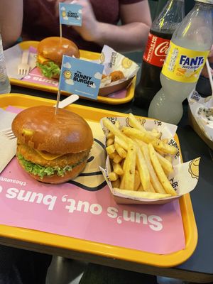 Our meal   at The Sunny Burger Co. in Amsterdam