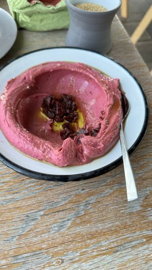 Roasted beet hummus   at NENI in Berlin
