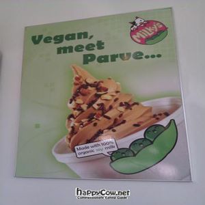 signage at Milky's Yogurt in Los Angeles