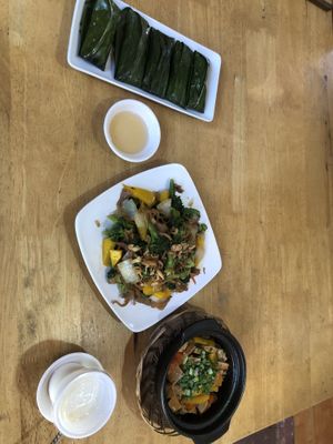 Dumplings, mixed veggies and tofu  at Tu Sen in Da Lat