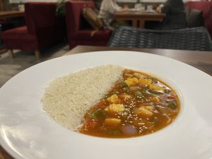 Cantonese tofu   at The 60's Cafe  in Rishikesh