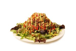 Tostada Salad w/ Sprouted Walnut Crumble and Notcho Cheese at Plaanta in Bangkok