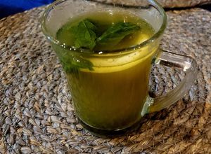 Lemon and mint the (offerd) at The Himalayan Restaurant in Istanbul