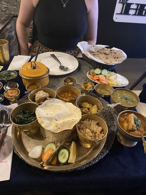 Thali  at The Himalayan Restaurant in Istanbul